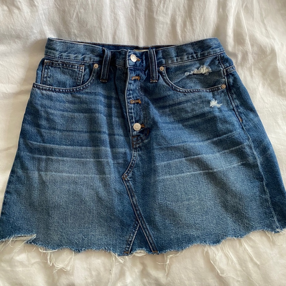 Madewell denim skirt